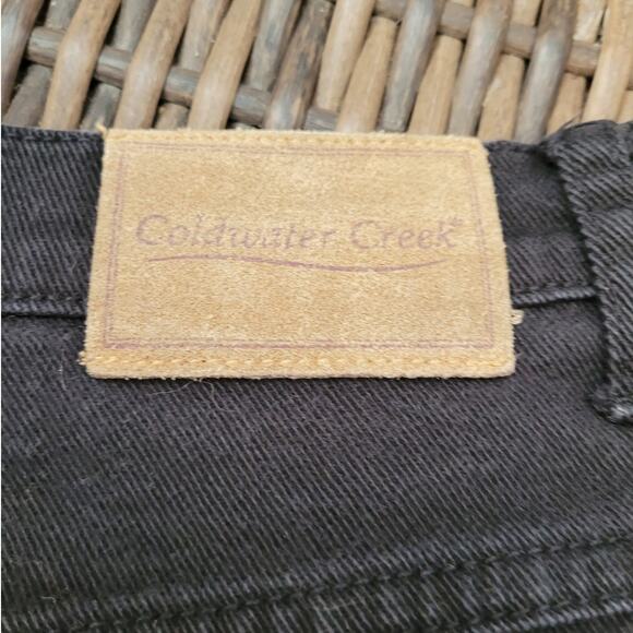 VINTAGE Coldwater Creek Black Mom Jeans 10 High Rise Straight Leg Relaxed Thick - Picture 8 of 9
